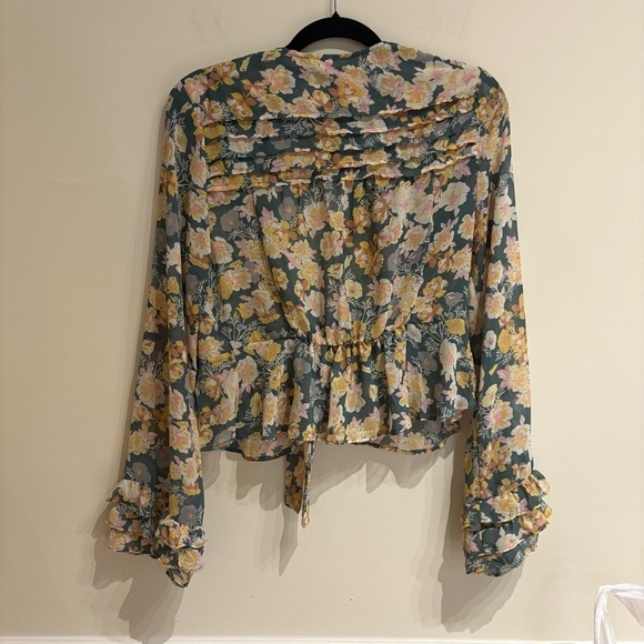 Free People MAYBEL BLOUSE IN HAPPY COMBO Size Small - Picture 5 of 8